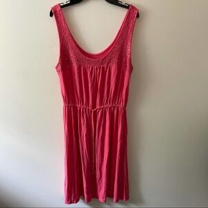 Merona Pink Sequin Scoop Neck Tie Waist Dress